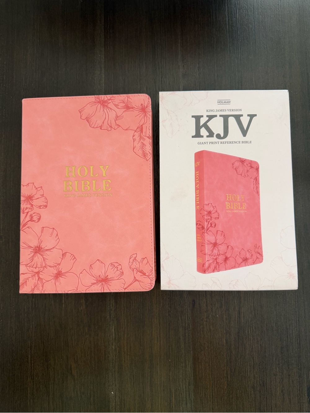 KJV Holy Bible Pink Floral Comfort-Soft Cover